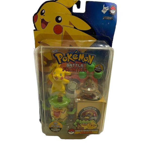 JAKKS Pacific Other - 2007 Pokemon Battle Frontier Bonsly Ludicolo Pikachu 3 Figure Set New Jakks